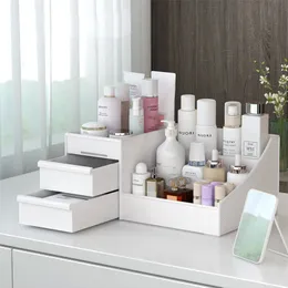 Ящики для хранения бункеров на столовой макияж организатор для косметической коробки с большой емкостью.