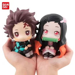 Akcja Figury 7 cm Japonia anime Demon Slayer Figura Nezuko Tanjirou Q wersja Kawaii Doll Pvc Kolekcja Statua Kolekcja Kids Toy Christmas Present 230612