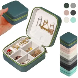 Aufbewahrungsboxen Bins Schmuck Organizer Display Reiseetui Tragbare Box Reißverschluss Leder Joyeros Organizador De Joyas 230613