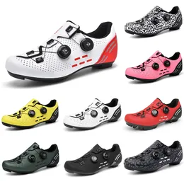 2023 Running Cycling Lock Shoes Man Black Red White Green Yellow Pink Mens Trainers Outdoor Sports Sneakers