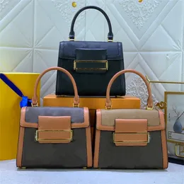 Mini Dauphine Lock xl Bag Bag Luxury Designer Женщины с покрытием Canvas Sumbags Плечо. Сумка с поперечным краем.