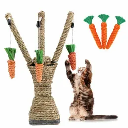 Zabawka Pet Toy Sisal Cat Scratching Post for Cat Tree Kitten Cat Scratcher Tower z piłką skrobak kota