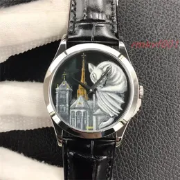 FL 5077 5089 Painted enamel craft watch size 38.6mm with two needle pearl Talo Cal.240 movement frequency 28800 power storage up to 48 hours designer watches