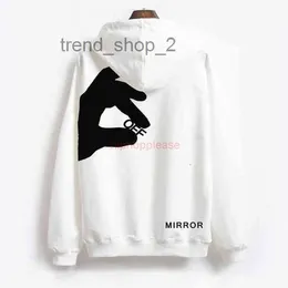 OFFes Men's Hoodies Sweatshirts 2022 Style Trendy Fashion Sweater Painted Arrow Crow Stripe Loose Hoodie and T-shirts Whit 45UDWF