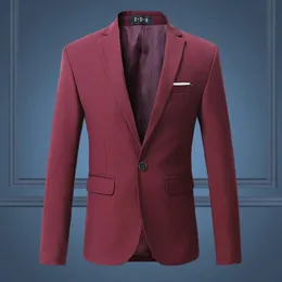 Jackor 2022 Fashion Mens Suit Jacket 11 Färg Högkvalitativ Slim Fit Solid Casual Business Mens Blazers Formella kontor bröllopsdräkt rockar