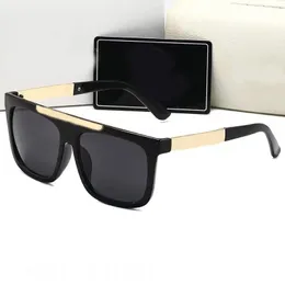 Mens sunglasses brown luxury sunglasses unique lentes de sol oversized geometric plated gold mirror legs squares polarized designer sunglasses for woman PJ059 F23