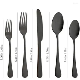 Servis uppsättningar 5st Cotestar Set Stainless Steel Flatware Knife Fork Dessert Spoon For Home Restaurant Steak Kitchen Silverware
