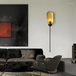 Wall Lamps Modern Led Stone Arandela Industrial Decor Nicho De Parede Cabecero Cama Dinging Room Lamp Bedroom