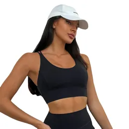 Women's yoga clothing thin shoulder beautiful back breathable tight beautiful back gathered shock-absorbing sports bra trousers set