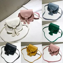Handbags 7 Colors Brand Children Girls Small Shoulder Hand Bag Kids Sweet PU Leather Waist Crossbody 230613