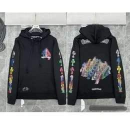 Ch hoodies sweatshirts 2023 kış baskı kazak kromları kapüşonlu kalpler kol kalitesi ch gevşek chromeheart sanskrit ceket