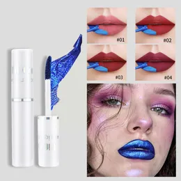 LIGLISS 4COLORS Lipstick Wodoodporny łzawią szklankę matową płynną miseczka podstawa kosmetyka makijaż Naturalny nietopcy e9u5