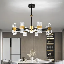 Lampy wisiork Nordic życiowy żyrandol kreatywny osobowość jadalnia lampa sypialnia prosta nowoczesne domowe światło ramię świetlne