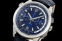 Новейший 44 ммх12,5 мм мужчина World World Time City 24 Gmt Chronograph 905T470 Автомат Cal.752a Движение остановки.