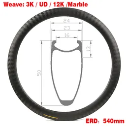 Cykelhjul China Factory Road Rim 700C hjulstorlek Djup 50mm 3K UD 12K Marble 1 år Garanti Cykel Racing Cykel Ridning 230612