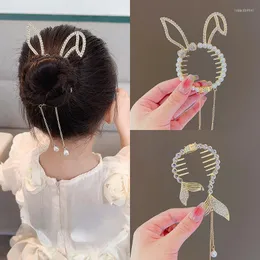 Hair Clips Children's Ball Head Horsetail Buckle Ornament Girl Fashion Tassel Clip Light Luxury Versatile Headwear