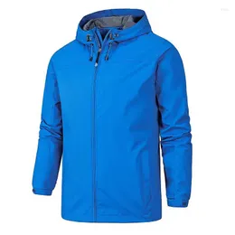 Vestes pour hommes coupe-vent veste de sport pour hommes 2023 combinaison de randonnée en montagne manteau à glissière imperméable à capuche