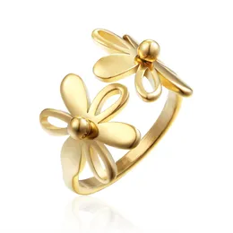 Sunflower Ring Titanium Steel Ring Fashion Street Shoot Personalized Ring Stainless Steel Female Ring