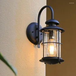 Lampa ścienna Outdoor Anti Rust Water Courtyard Gate E27 Garden Villa Terrace LED Creative Balcony Lighting