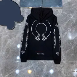 Tasarımcı Varsity Heart Kış Erkek Hoodies Sweatshirts Chromees Hoodie Uzun Kollu Fermuarı Ceket Gevşek Ceket Hooded Erkek Kadın Hip Hop Chromees