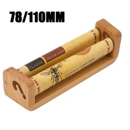 Wood Automatic Rolling Machine Cigarette Tobacco Roller 78MM 110MM Papers Cigarette Rolling Cone Paper Wooden Smoking Pipe Dry Herb Vs Honeypuff DHL