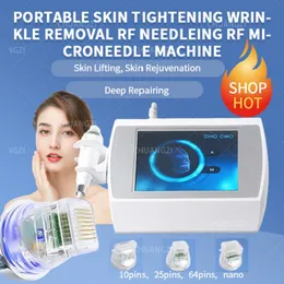 Beauty Microneedle Roller Máquina de microagulhamento RF Removedor de estrias Microagulhamento fracionado Salão de beleza Máquina de rosto firme para pele