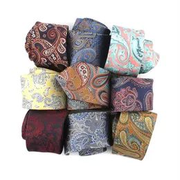 Herren dünne Krawatte lila schwarze Paisley 7 cm Personalisierte Nackenkrawatten formelle Krawattengrün -Krawatten Groomsmen Weddi262k