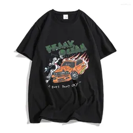 Magliette da uomo Frank O-ocean Cartoon Car Stampato UOMO Cool Fashion Magliette Magliette in cotone Summer Handsome Hombre Tees Tops