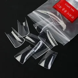 False Nails 500Pcs/Bag Duck Nail Tips Special-shape Wide Clear Acrylic Fake For Women Art