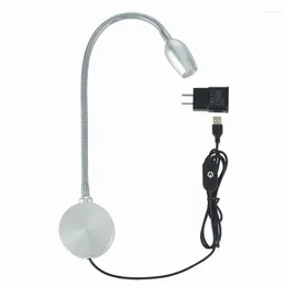 Wall Lamp Led El Bedroom Bedside Stepless Dimming USB Cable Socket Reading Eye Protection Spot 3W