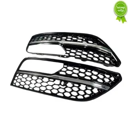 New For Audi A3 Hatchback 2014 2015 2016 Front Bumper Fog Light Lamp Grille Grill Cover Mesh Honeycomb Hex Modification Accessories