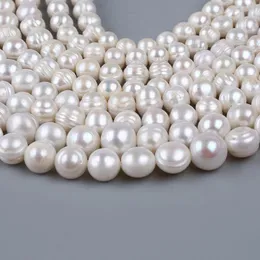 Chains 8-9/9-10/10-11/12-13mm Natural Freshwater Pearl Strings Potato Shape Strand For Jewelry Making