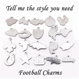 Lockets Fashion Alloy Enamel Sports Team Dangle Charms Pendant For DIY Bracelet Necklace Earrings Keychain Jewelry Making 20pcslot 230612