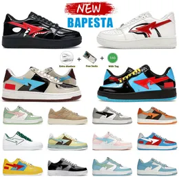 Top Low Designer Sneakers Buty dla mężczyzn Kobiety gwiazdy zwykłego rekina czarna biała luksusowa modna marka trenerów mody biały czarny czerwony niebieski