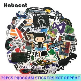 Naklejki zabawek dla dzieci 235072PCSPACK Programowanie Graffiti Haker Bitcoin Java C na deskorolkę Laptop Motocykl Papeleria Toys 230613