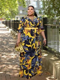 プラスサイズのドレスアフリカ女性のためのエレガントな誕生日ドレス