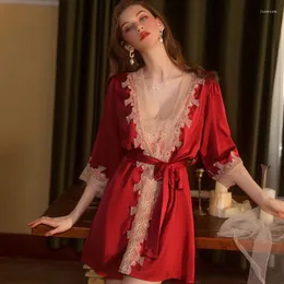 Женская одежда для сна, сексуальная ночная рубашка, спящие носить одежду кружевную слинг-ночную сетку V-образное шелколо