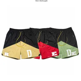 Calções masculinos RH Limited rhude de grife verão curto na altura do joelho hip hop treinamento esportivo de rua calça de praia cintura elástica masculina633