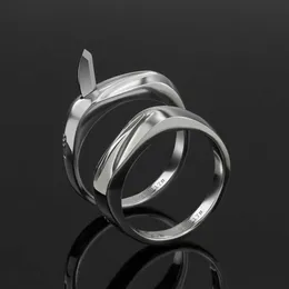Självdesigners Steel Defense Ring Personliga smycken Herrkvinnor Emergency Wolf Brass S HYGT216H