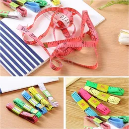 Tape Measures Home Body 150Cm Length Soft Rer Sewing Tailor Measuring Tools Kids Cloth Tailoring Bh4391 Drop Delivery Office School Dh0Zq