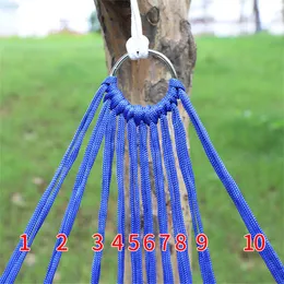 Hammocks Portable simple Hammock Swing Reticulated hammock Outdoor hammock strand thick rope Indoor outdoor recreation