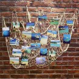 Garden Decorations Fishing Net Wall Hanging The Mediterranean Sea Style Beach Party Shells Vintage Household/Garden Decoration Supplies