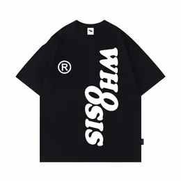Whoosis Mens T Shirts Men Shirt Designer T koszule Summer czyste bawełniane nadrukowane krótkie rękawy, nieznana seria nazwy modna para odzieży ulicznej sss