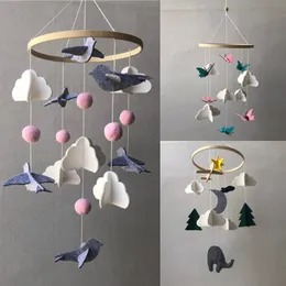 Грифты мобильные телефоны Ootdty Nordic Baby Rathtration Wanging Bed Wind Chimes Bell Mobile на кроватке детская игрушка детская игрушка декор комнаты декор Pography Progress 230612