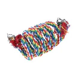 Toys Bird Parrot Swing Toy 200cm (78inch) Bungee Climbing Cotton Spiral Rope Parrot Toys or Largesized Bird Rope Perches Colorful