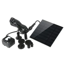 Pumps FOXNOVO 7V 1.2W 180L/H Solar Power Water Pump Aquarium Fountain Pool Garden Pond Submersible Pump (Black)