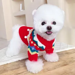 Maglioni abiti da cane per animali domestici per cani di piccola taglia chihuahua Yorkie pullover natalizio per cani da cani maglioni adorabili abbigliamento da schnauzer caldo