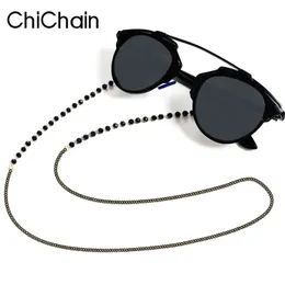 Okulary łańcuchy eleganckie przezroczyste kryształowe z koralikiem smyczki do okularów okulary okularowe okulary okulary paski