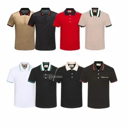 Designer Herren T-Shirt T-Shirt Neue Baumwolle knitterfrei atmungsaktiv Hemd Revers kommerzielle Mode Casual Print High-End-POLO-T-Shirts Kurzarm M-3XL o9ga #