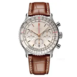 Business Men's Watch Quartz Uhrengröße 50mm Multifunktional Chronometer Uhr Verschiedene Farben Cowhide Watch Bänder verfügbar orologio di lusso